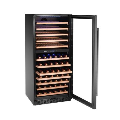 Chladnička na víno, 2 zóny, 124 lahví, Arktic, 265L, Černá, 570x595x(H)1400mm | 237120